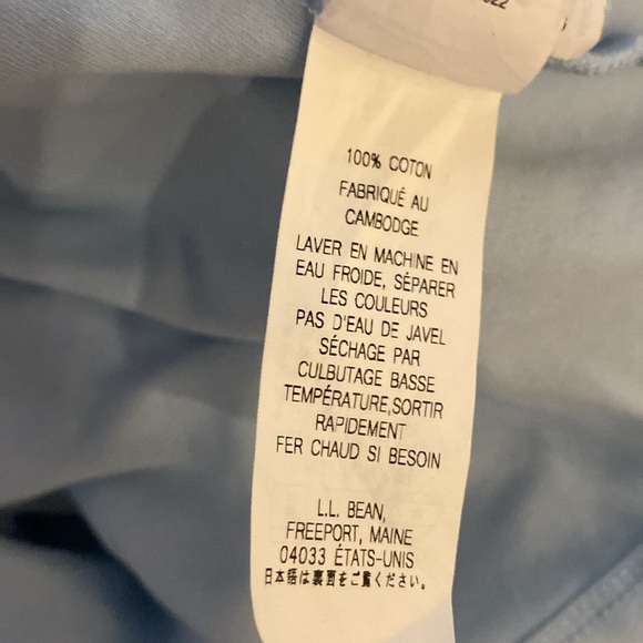 LL Bean Womens Pullover Shawl Collar Long Sleeve Ocean Waves L Coastal Grandma - Picture 4 of 6